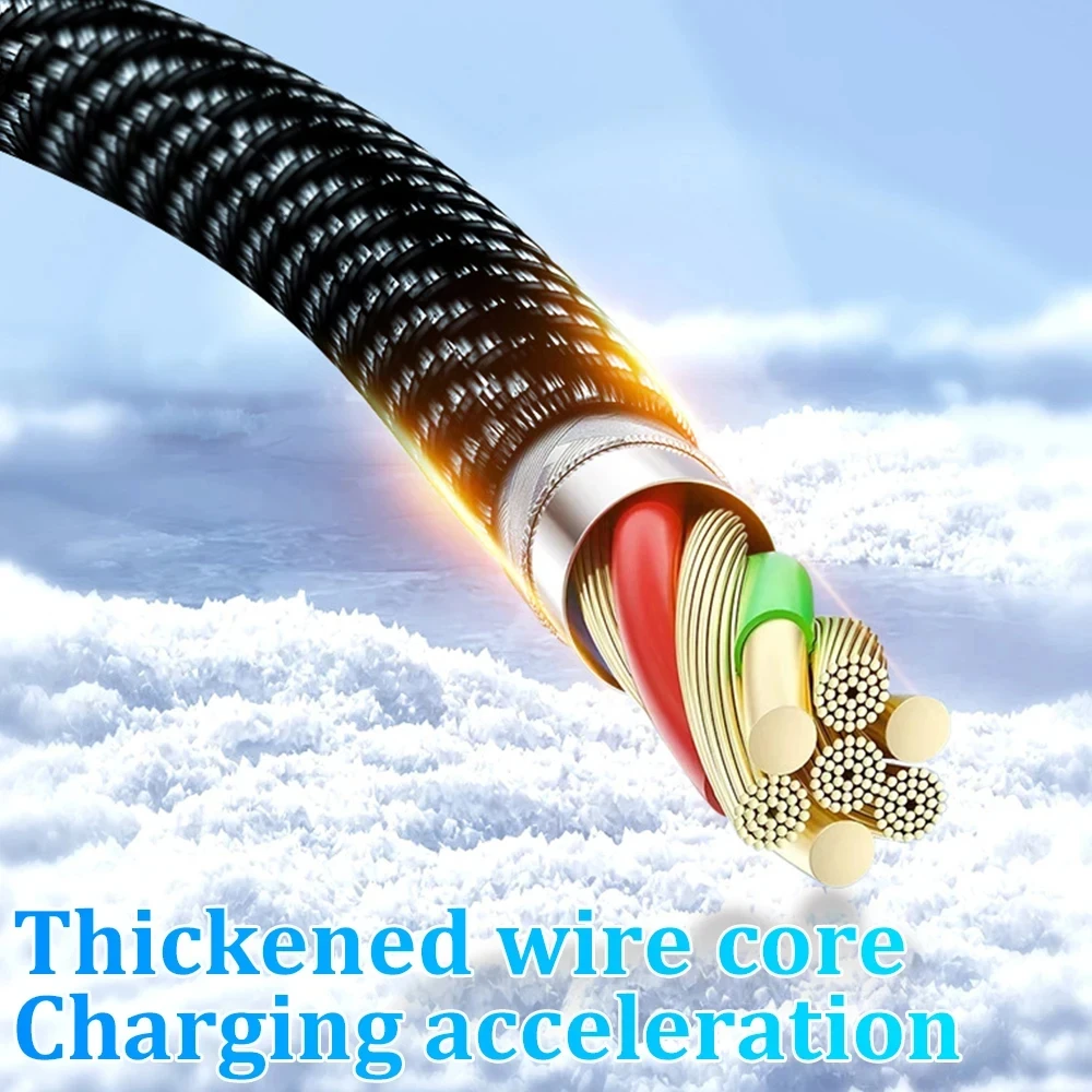 NNBILI 120W A-C and C-C Phone Super Fast Charging Cable with LED display screen, not compatible Xiaomi iPhone、 Samsung - Image 9